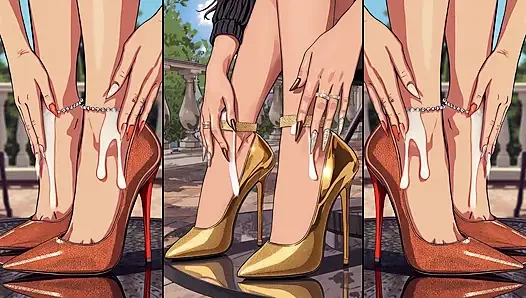 High-Heels get cum from alle sites an will be licked by hot anime girls Chapter 2