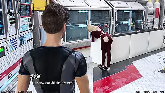 Stranded in Space - Stripper MILF Flashes Her Big Tits