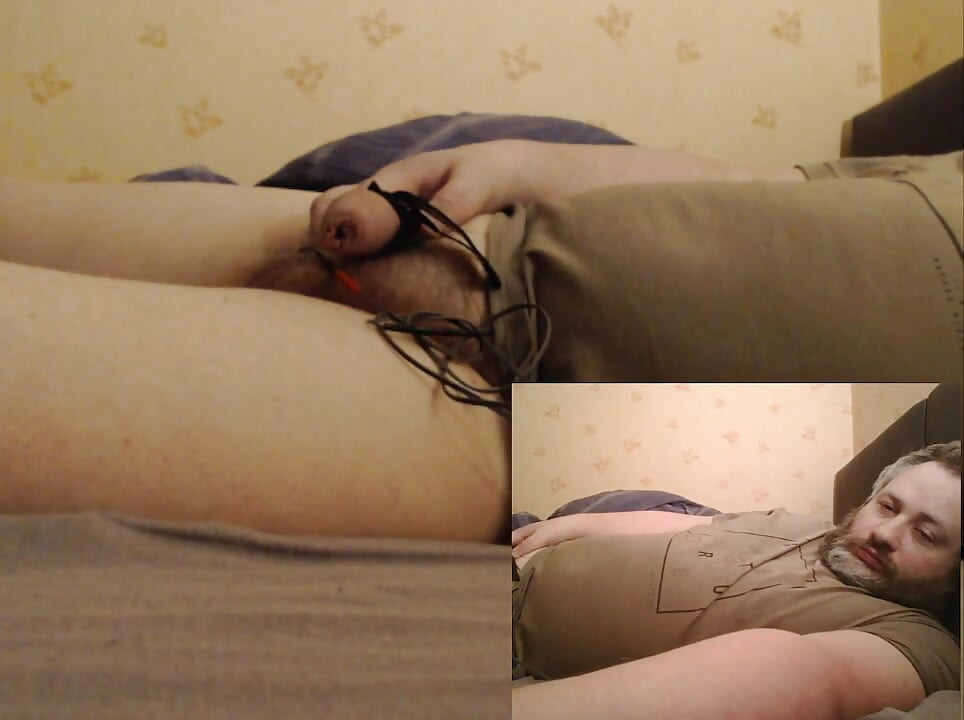 E-stim on dick for more than 20 minutes!