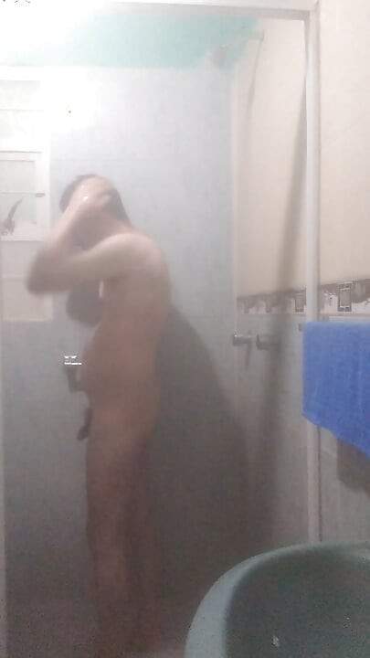 Man in the shower