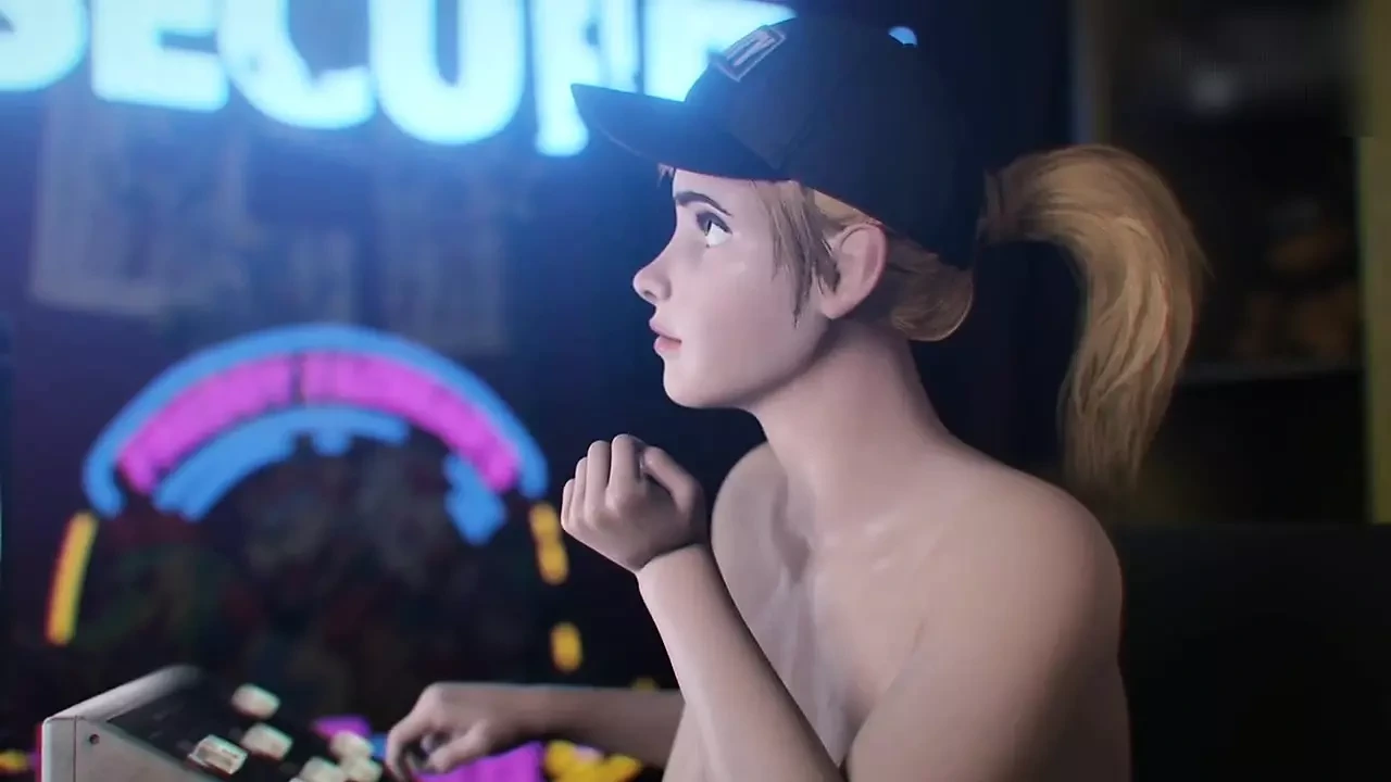 Big Boobs Girl Gate Fucked By A Horny Bunny Robot