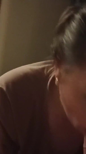 Key moment from "A neighbor came to visit for a blowjob"