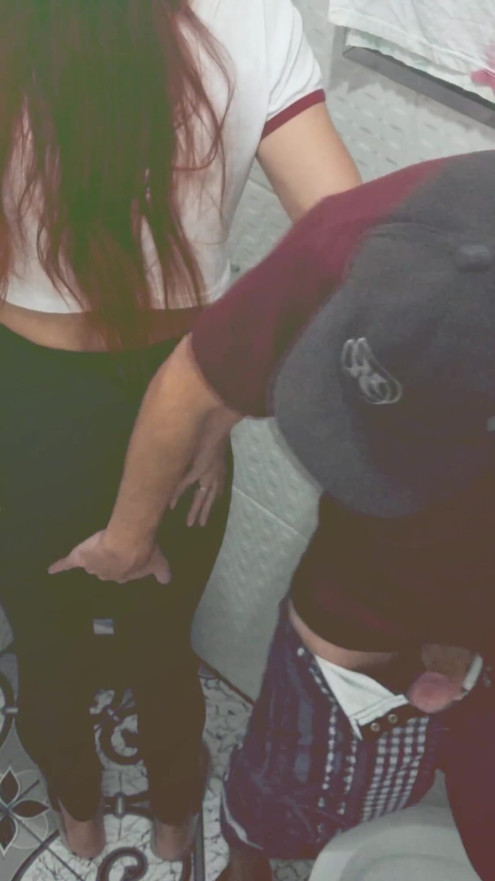 Fucked by a stranger in the bathroom of a barback without a condom! | Clip 2