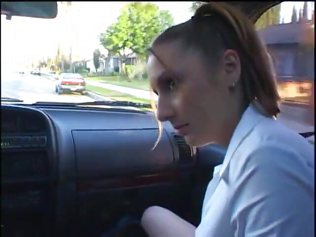 Slutty brunette teen banged by big hard cock