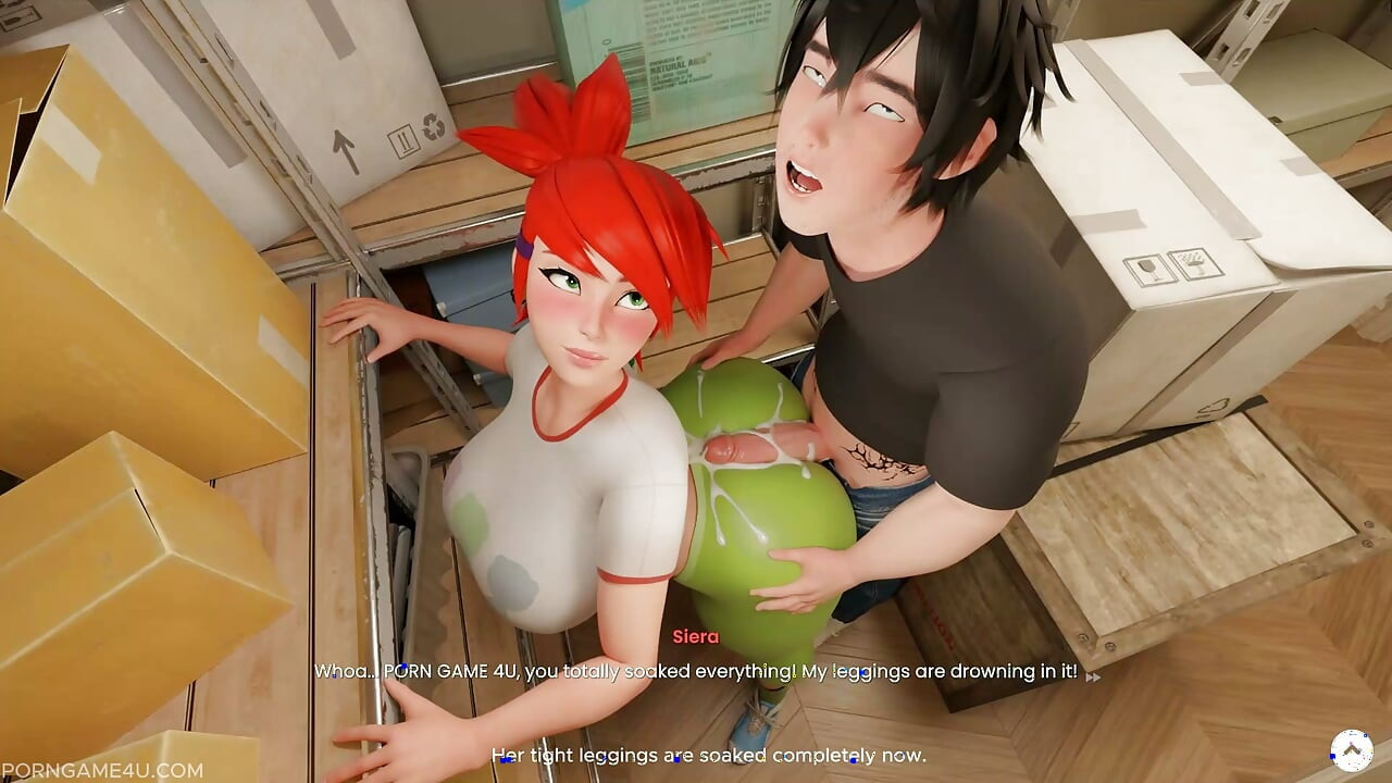 Storage Room Encounter: Siera's Tight Leggings Thighjob - Mansion Days - Part 4 - Brim - by Porn Game 4u