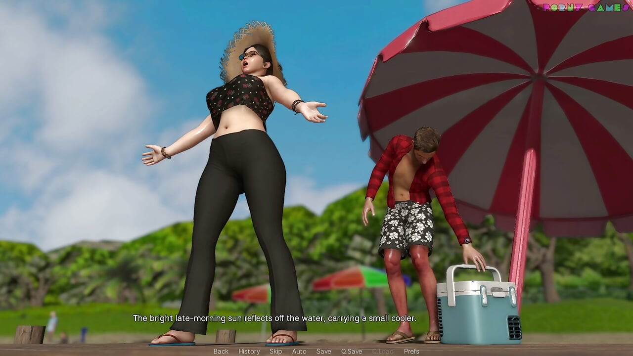 Friendly Housewife by White Foam - Wearing Only Body Paint on the Beach, Naughty Dare for the Housewife 11