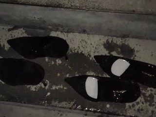Footjob scarpe con tacco