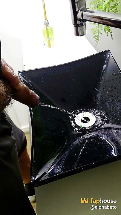 Alpha Findom Peeing in the Dentist's Sink