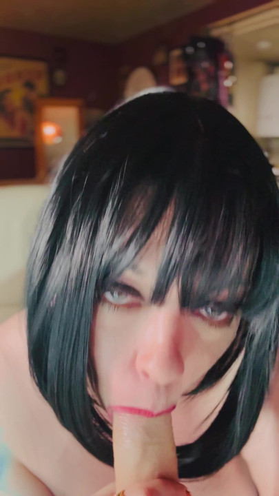 Wish This Was Daddy's Cock I Was Giving A Smoky Blowjob To! BJ Dildo Cocksucking Smoking Smoker | Clip 1