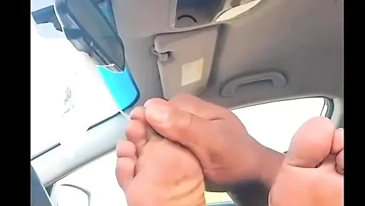 Сессия в машине с Размером Andrea 8 темно-шоколадные чернокожие ступни на завтрак!!