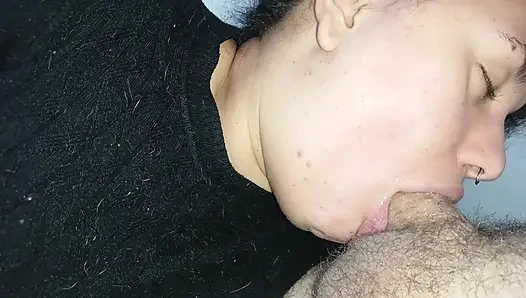 SHE STARTS THE DAY FULL OF LONGING FOR A COCK INSIDE HER LITTLE MOUTH