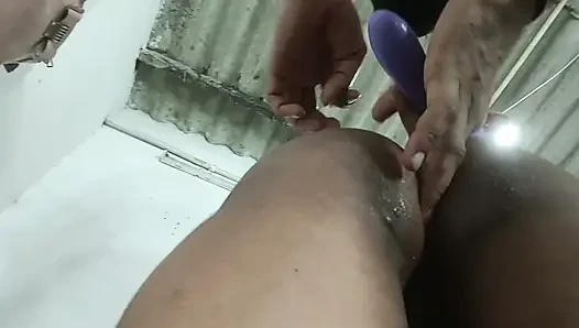 Hindi Audio Doggy Style Anal To Hit Big Ass By Inserting Double Dildo in Ass