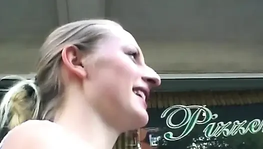Public Blowjob Tease and Sloppy Fingering Explosion