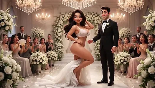 Cuckold Husband Lets All Guests Touch His Bride on All Fours at Wedding Reception (AI generated)