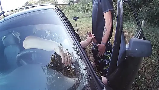 I Brought My Friend to the Park and Gave Her to Suck My Dick