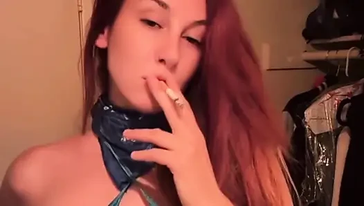 Artemisia Love Smoking a Cigarette Wearing a Sexy Bikini