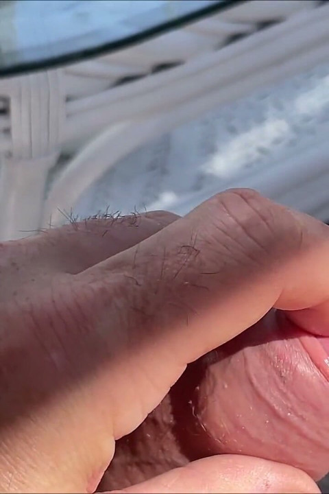 Hunk Stepdaddy Bear Naked Sunbathing in the Veranda 1