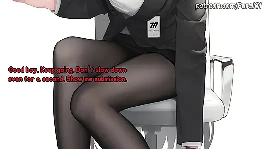 Rio from Blue Archive tests her new innovation on you (Feet and Pantyhose)