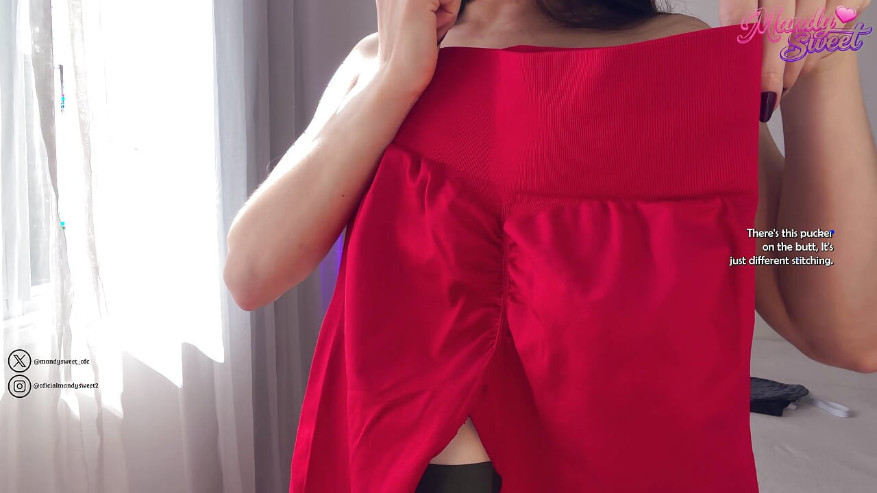 ASMR Hot girlfriend trying on gym clothes