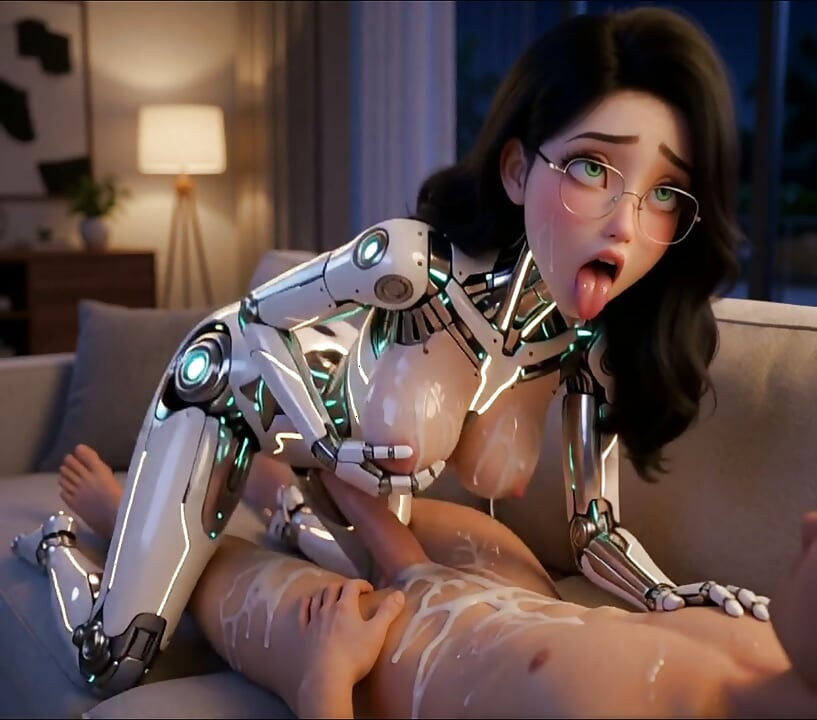 I den nære fremtid vil robotter give dig det bedste orgasme i dit liv (AI-genereret).