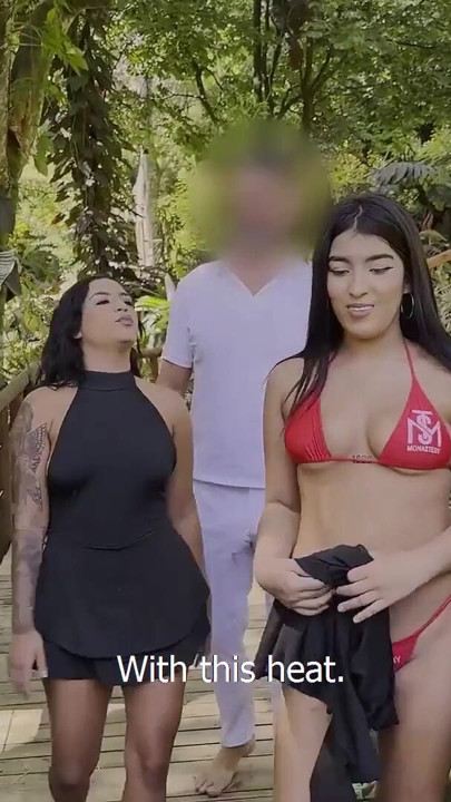 Sexy Latina Stepsisters Team Up To Ride Big Cock American In Hot Threesome | Clip 1