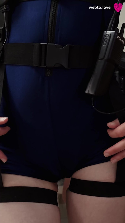 Lustful law enforcement officer collects a criminal's DNA straight into herself during nighttime search