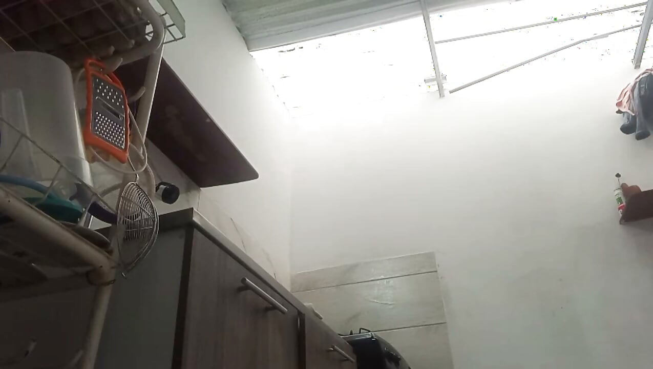 Asian Indonesian woman gets fucked by her best friend while making coffee