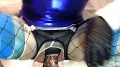 SHOW SISSY BITCH IN WHITE AND BLUE FUCKS HER PLAYING 6