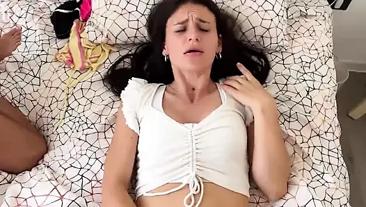 Two Hot College Girls Invited Two Guys and Had Sex Instead of Studying
