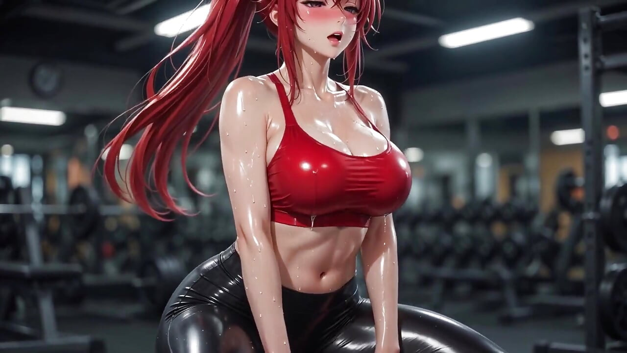 Kompilation Ia Rias Gremory Gym Training Sinnlicher Schweiß Glänzender Körper