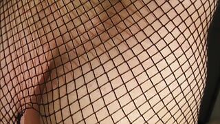 Dani Leg Crossdresser In Black Fishnet Pantyhose