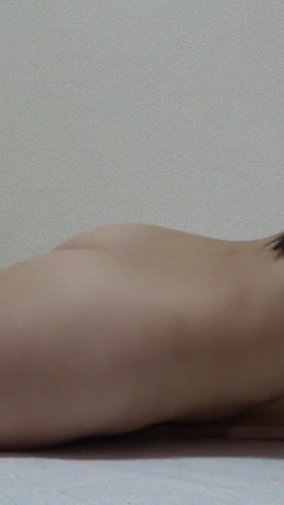 Naked fitness training, natural boobs and hairy pussy girl in girls' apartment in Japan | Clip 1