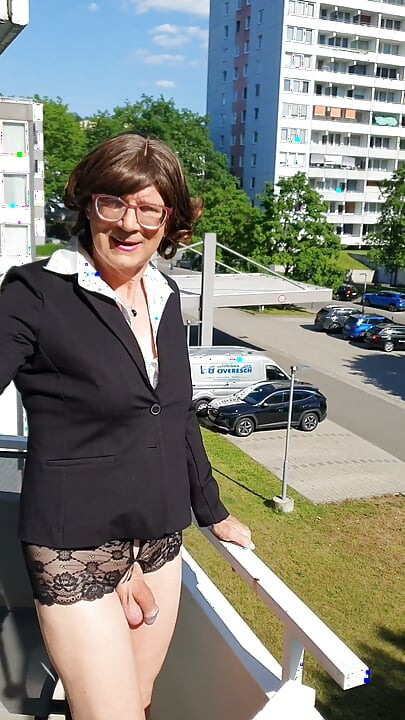 Gewagt im Hotelflur und auf dem Balkon