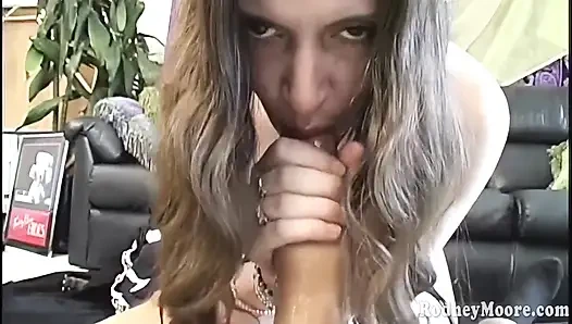 Super hairy French maid gets a facial