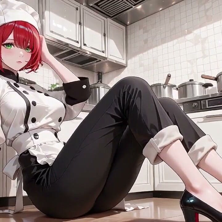 Redhead Chef's Kitchen Secret: From Lazy Poses to Naked Climax