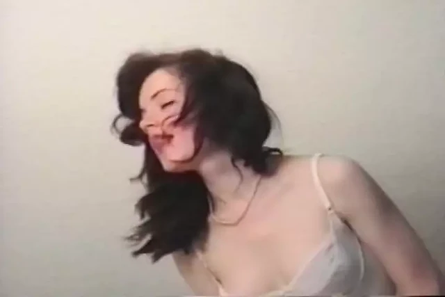 Stunning teen in lingerie having passionate sex