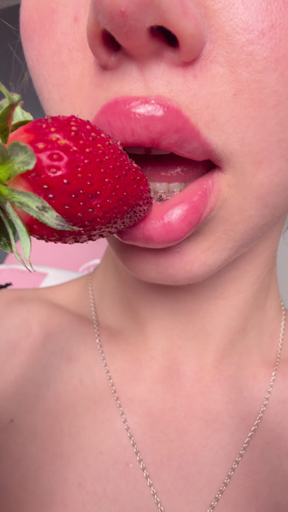 Licking Every Drop Off This Juicy Berry