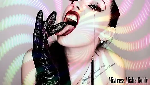 My shiny gloves own you! Strong mind fuck & JOI