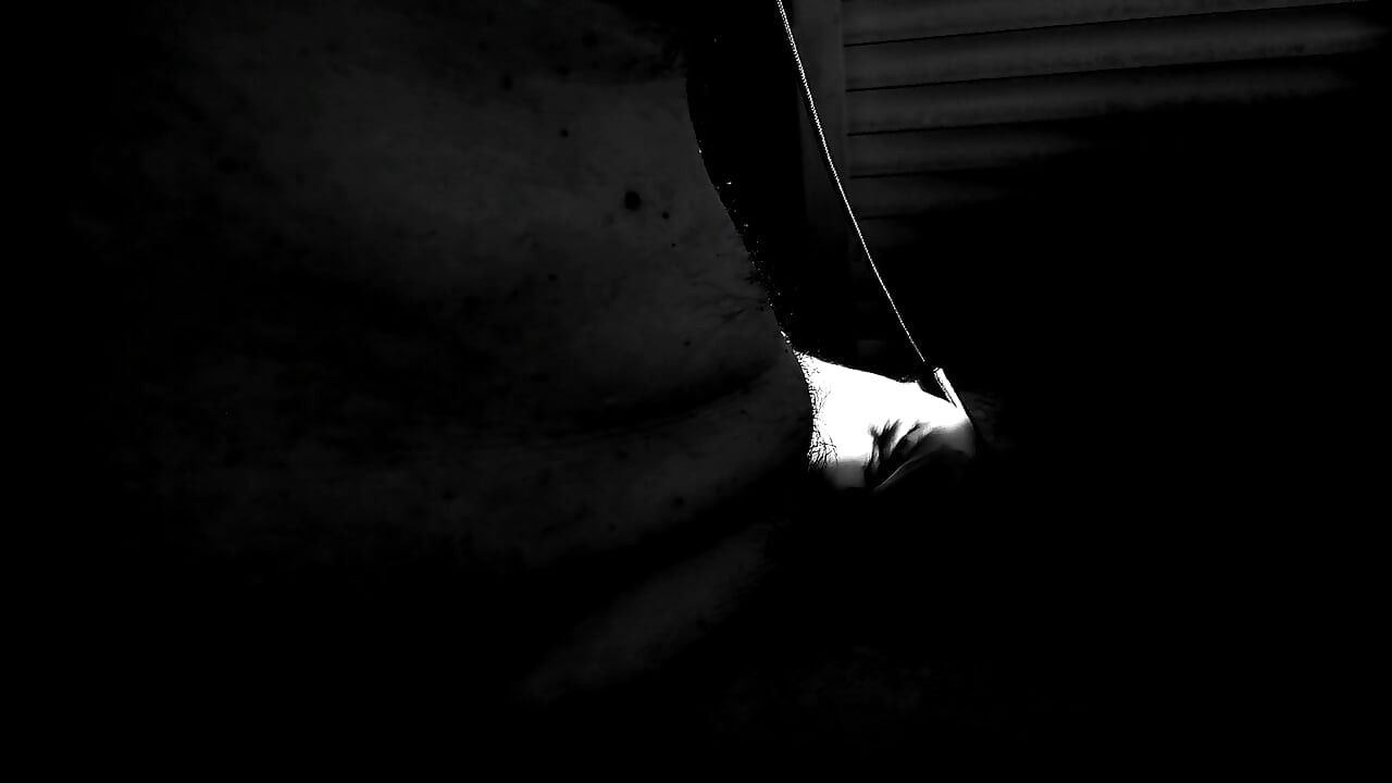 long masturbation. solo man. hard af. edging and exploding in the end - b&w recording