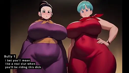 Bulma dan chi-chi gon untuk menggertak