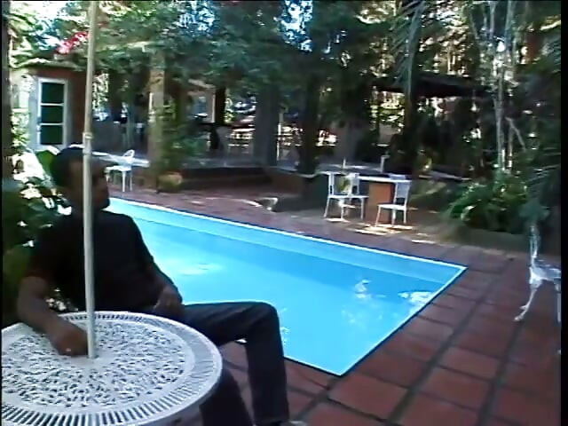 Blonde tranny with nice round ass gets fucked doggy style