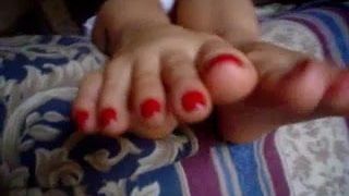 Hot Asian Veronica  Sexy Toe Spread and Feet