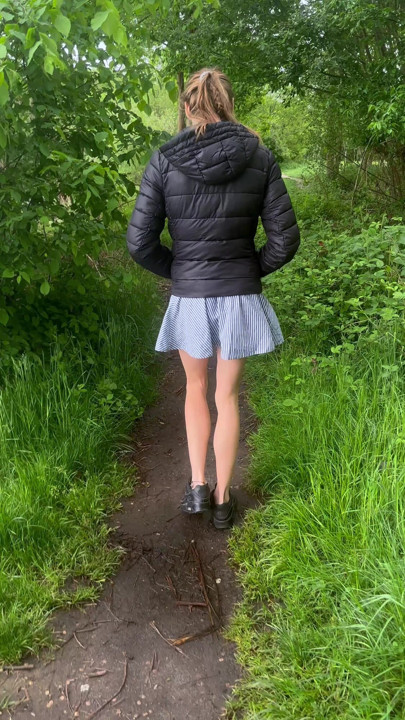 Outdoor young 18+ ready to rambazamba in the forest