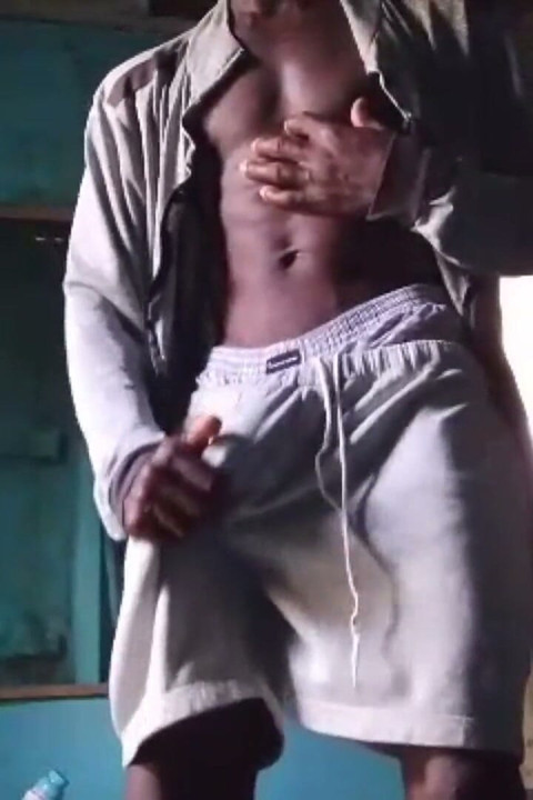 Wanking off Till Cum My Big Black Dick