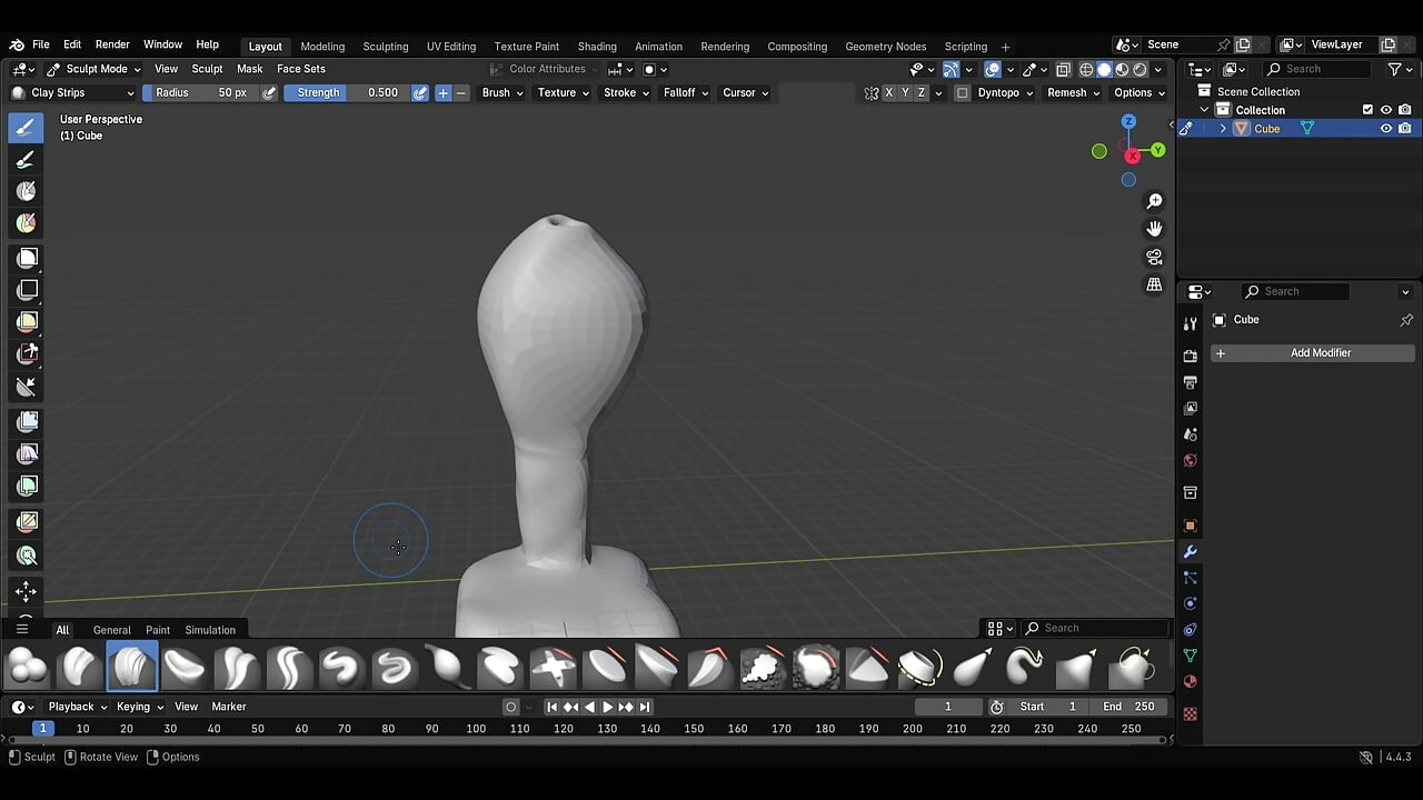 A circumstance dick with blender 3d