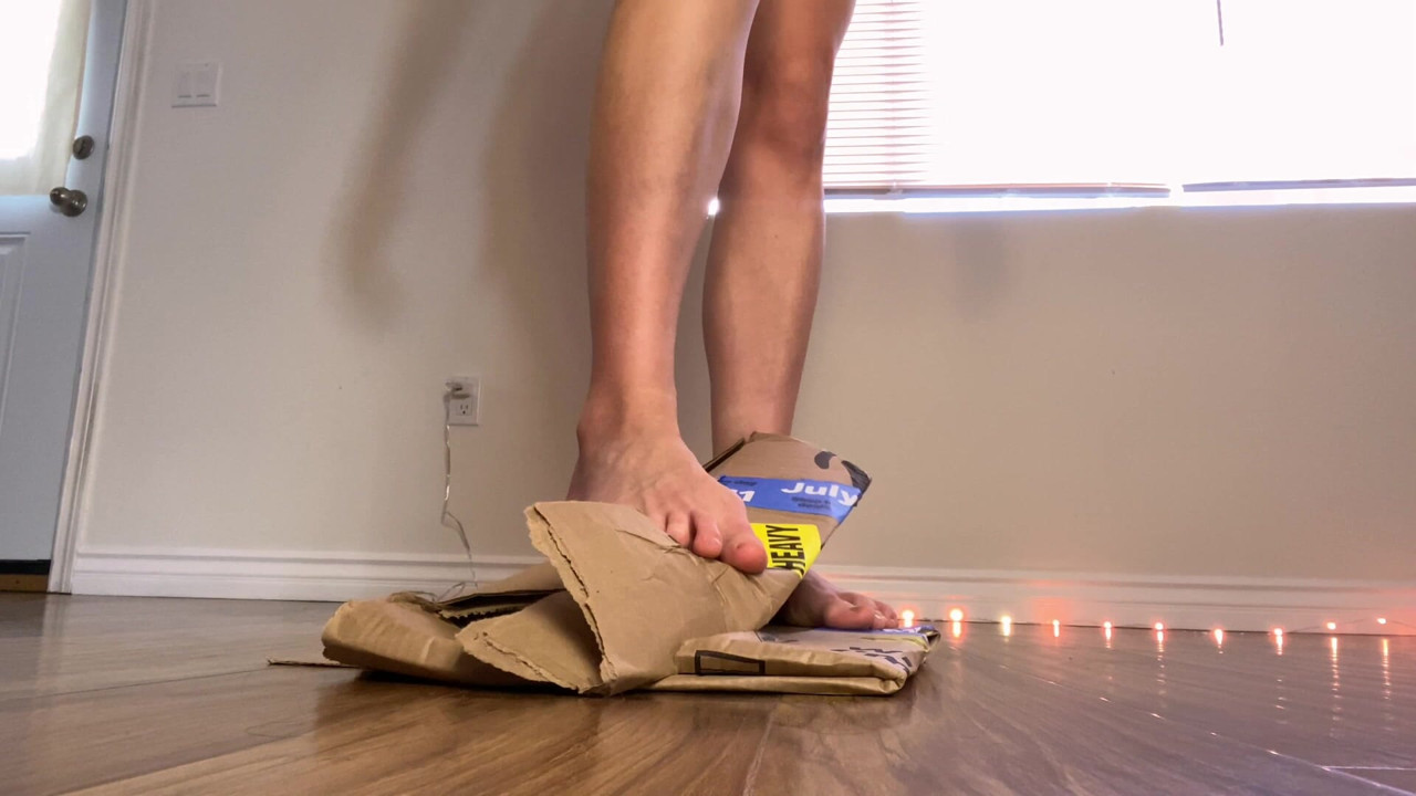 Crushing Boxes Barefoot