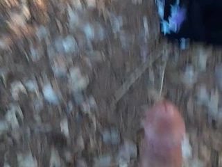 Jacking off in the woods 2