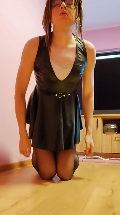 Anal Dildo Fucking in Stockings and Heels