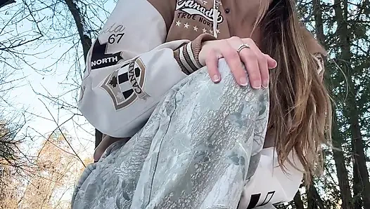 Orgasmic Walk in the Snow