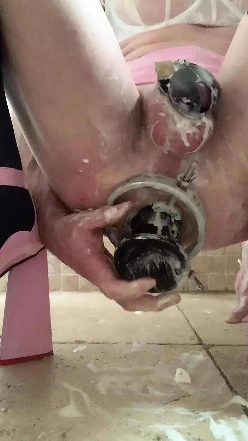 Gay Sissy Crossdresser Anal Expander Fisting And Dildo Feat 